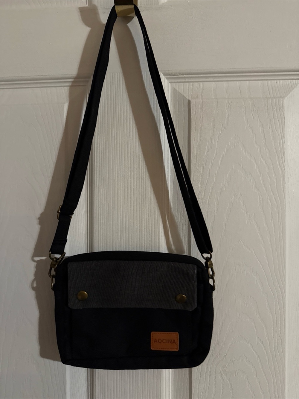 AOCINA cell phone purse wallet canvas crossbody black